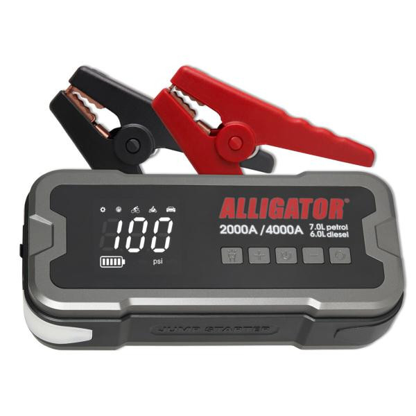 Купить Пусковое устройство Alligator Jump Starter 2000A/4000A 24000mAh с компрессором 10Bar