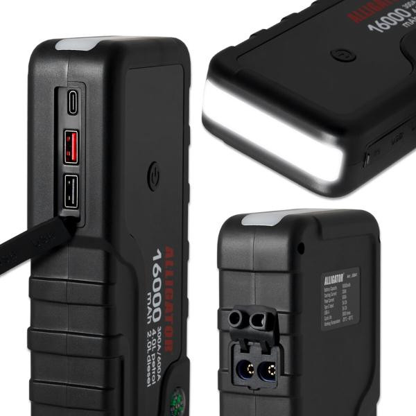 Купити Пусковий пристрій Alligator Jump Starter 300A/600A 16000mAh