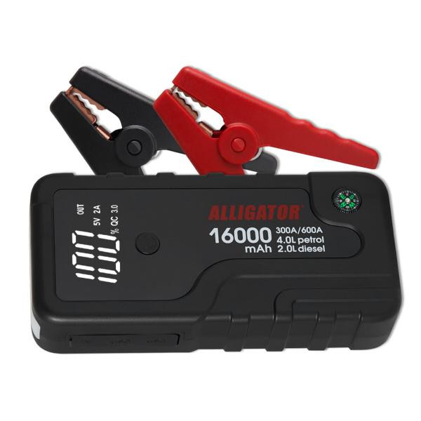 Купити Пусковий пристрій Alligator Jump Starter 300A/600A 16000mAh