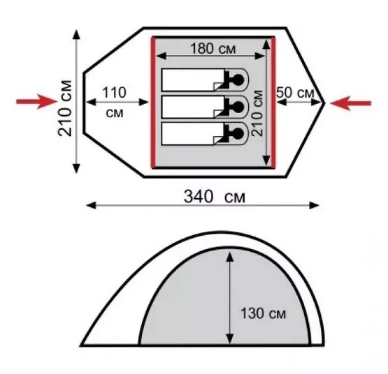 Купить Палатка Tramp Space 3