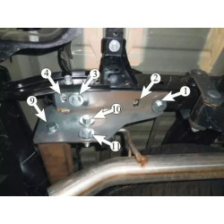 Купить Фаркоп для TOYOTA Hilux 2012-2015 под штатный крепеж