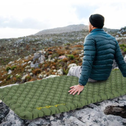 Buy Mattress inflatable out -light Naturehike CNK2450WS014, with a bag for inflating, rectangular green 186 cm