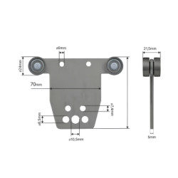 Купить Ролики стійки напівпричепа Ø24x21,5x95 HESTAL, KRONE Цинк Польща (1804328954)
