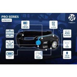 Купить Фонарь налобный M-TECH PRO 5W 6500K USB-C