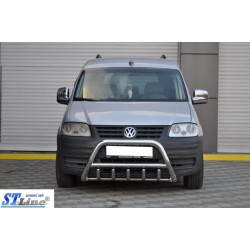 Купити Кенгурятник WT003 (нерж) 60мм, з написом для Volkswagen Caddy 2004-2010 рр