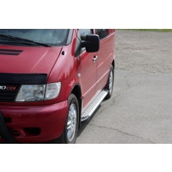 Купити Бокові пороги Allmond Grey (2 шт., алюм.) для Mercedes Vito W638 1996-2003 рр