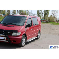 Купити Бокові пороги Allmond Grey (2 шт., алюм.) для Mercedes Vito W638 1996-2003 рр