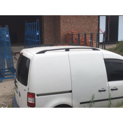 Купити Рейлінги Чорні Стандартна, Металеві ніжки для Volkswagen Caddy 2004-2010 рр