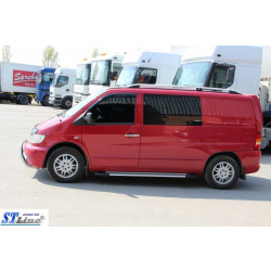 Купить Боковые пороги Fullmond (2 шт, алюм.) для Mercedes Vito W638 1996-2003 гг