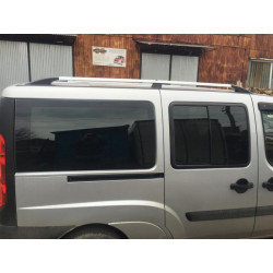 Купити Рейлінги Хром (пласт. ніжки) Стандартна база, пластикові ніжки для Fiat Doblo I 2005-2010 рр