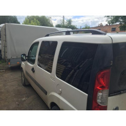 Купити Рейлінги Чорні Стандартна база, пластикові ніжки для Fiat Doblo I 2005-2010 рр