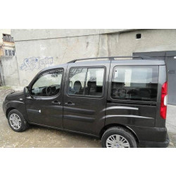 Купити Рейлінги Чорні Стандартна база, пластикові ніжки для Fiat Doblo I 2005-2010 рр