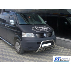 Купити Кенгурятник WT003 (нерж) 60мм, з написом для Volkswagen T5 Caravelle 2004-2010 рр