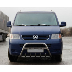 Купити Кенгурятник WT003 (нерж) 60мм, з написом для Volkswagen T5 Caravelle 2004-2010 рр