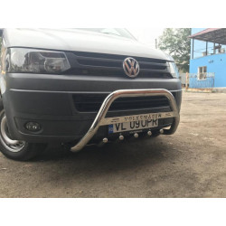 Купити Кенгурятник WT003 (нерж) 60 мм, з написом для Volkswagen T5 2010-2015 рр