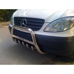 Купить Кенгурятник WT003/004 (нерж.) 60мм, с надписью для Mercedes Viano 2004-2014 гг