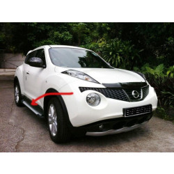 Купить Боковые пороги Allmond Grey (2 шт, алюм.) для Nissan Juke 2010-2019 гг