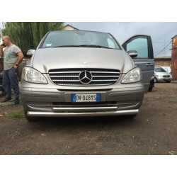 Купити Нижня Губа подвійна ST014 (нерж) 60/42мм для Mercedes Viano 2004-2014 рр