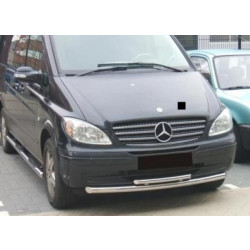 Купити Нижня Губа подвійна ST014 (нерж) 60/42мм для Mercedes Viano 2004-2014 рр
