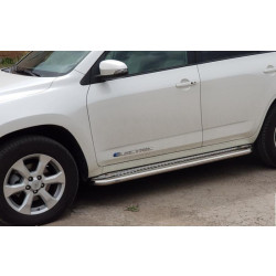 Купити Бокові пороги Premium (2 шт., нерж) 60 мм для Toyota Rav 4 2006-2013 рр