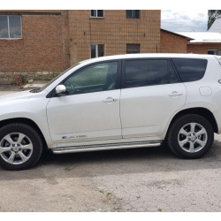 Купити Бокові пороги Premium (2 шт., нерж) 60 мм для Toyota Rav 4 2006-2013 рр