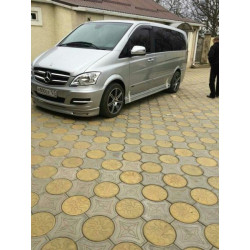 Купити Накладка на передній бампер Brabos Style (під фарбування) для Mercedes Viano 2004-2014 рр