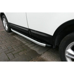 Купить Боковые пороги Fullmond (2 шт., алюм.) Короткая база для Nissan Qashqai 2010-2014 гг