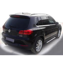 Купить Боковые пороги Allmond Grey (2 шт, алюм) для Volkswagen Tiguan 2007-2016 гг