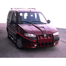Купити Накладка на передній бампер Ікла (під фарбування) для Peugeot Partner 1996-2008 рр