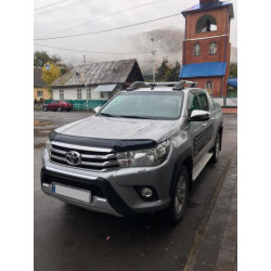 Купити Рейлінги з перемичками (2 шт, Хром) для Toyota Hilux 2015- рр