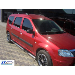 Купити Бічні труби (2 шт., нерж.) для Renault Logan MCV 2005-2013 рр