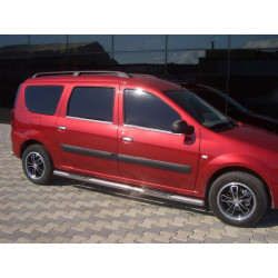 Купити Бічні труби (2 шт., нерж.) для Renault Logan MCV 2005-2013 рр