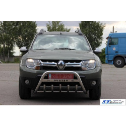 Купити Кенгурятник з написом WT004 (нерж.) для Renault Duster 2008-2017 рр