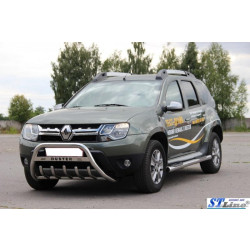Купити Кенгурятник з написом WT004 (нерж.) для Renault Duster 2008-2017 рр