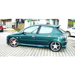 Купить Боковые юбки (под покраску) для Peugeot 206