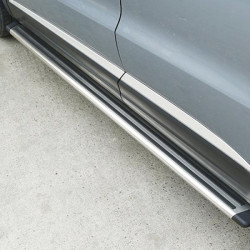 Купить Боковые пороги оригинал V1 (2 шт, алюм) для Volkswagen Tiguan 2007-2016 гг