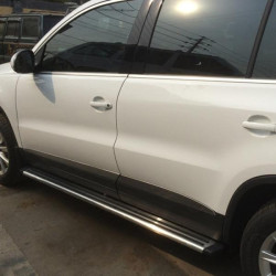 Купить Боковые пороги оригинал V1 (2 шт, алюм) для Volkswagen Tiguan 2007-2016 гг