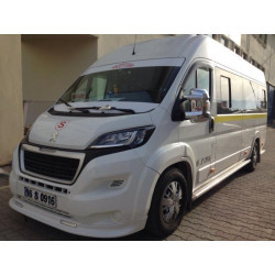 Купити Передня накладка 2014-2025 (вузька з LED, під фарбування) для Peugeot Boxer рр