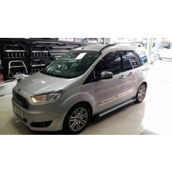 Купить Боковые пороги DotLine (2 шт., алюминий) для Ford Courier 2014-2023 гг