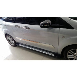 Купить Боковые пороги DotLine (2 шт., алюминий) для Ford Courier 2014-2023 гг