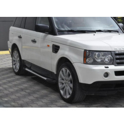 Купити Бокові пороги Allmond Grey (2 шт., алюміній) для Range Rover Sport 2005-2013 рр