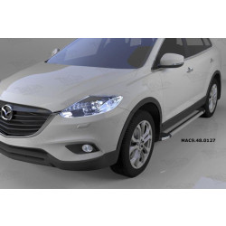 Купити Бокові пороги Rainbow (2 шт., Алюміній) для Mazda CX-9 2007-2016рр