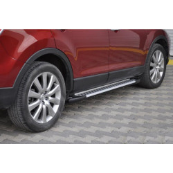 Купити Бокові пороги Allmond Grey (2 шт., алюм) для Mazda CX-9 2007-2016рр
