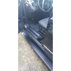 Купить Боковые пороги Allmond Black (2 шт., алюминий) для SsangYong Kyron 2005-2014 гг