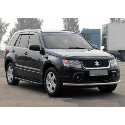 Купить Боковые пороги Allmond Black (2 шт., алюминий) для Suzuki Grand Vitara 2005-2017 гг