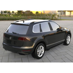 Купити Бокові пороги Allmond Black (2 шт., алюміній) для Volkswagen Touareg 2010-2018 рр