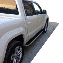Купити Бокові пороги Tayga Grey (2 шт., алюміній) для Volkswagen Amarok 2010-2022 рр