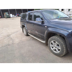 Купити Бокові пороги Tayga Grey (2 шт., алюміній) для Volkswagen Amarok 2010-2022 рр