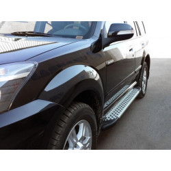 Купить Боковые пороги Allmond Grey (2 шт., алюминий) для GreatWall Haval/Hover H3