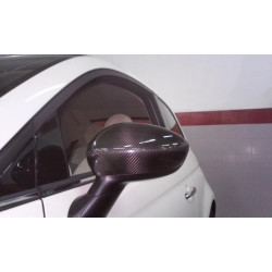 Купити Накладки на дзеркала 2007-2015 (2 шт., натуральний карбон) для Fiat 500/500L
